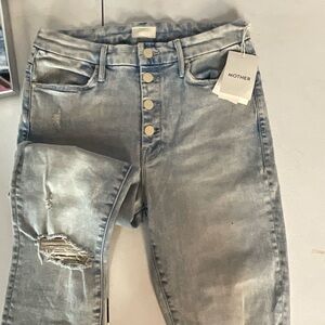 MOTHER Jeans The Pixie Ankle Fray Size 28 NWT  #1001